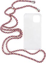 Shop4 iPhone 12 mini - Coque arrière souple avec cordon Multi Rouge