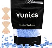 YUNICS® Premium Wax Bonen - Wax Ontharen - Wax Beans - Inclusief Wax Spatels - Geschikt Voor Wax Apparaat - 200 GR - Blauw