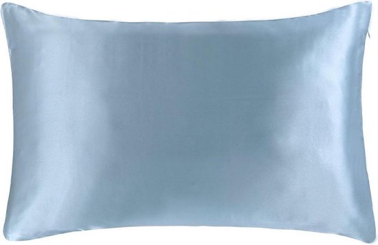 YOSMO - Zijden kussensloop - kleur lichtblauw - 66 cm x 51 cm - 100% Zijden - Moerbei - Premium Silk Pillowcase