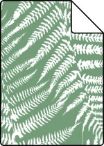 Proefstaal ESTAhome behang varens groen - 138999 - 26,5 x 21 cm