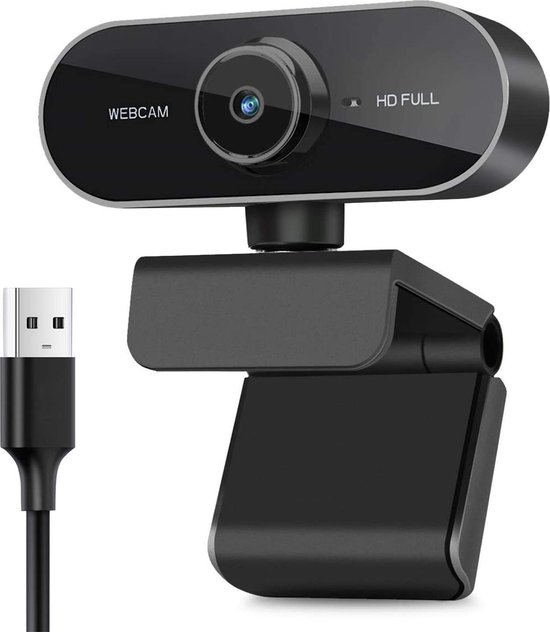 YONO Webcam voor PC met Microfoon - Streaming Camera - Full HD 1080P - Zwart