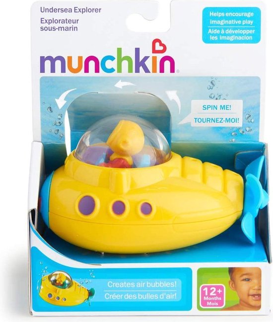 Munchkin Undersea Explorer - Badspeeltje - Creeërt Leuke Bellen! - Badspeelgoed voor Jongens en Meisjes - Vanaf 12 Maanden