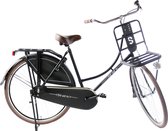 Omafiets 28 inch - Mat zwart  - Dames Transportfiets