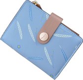 ZILOU® Portemonnee Dames Klein - tot 12 Pasjes - Portefeuille met Ritssluiting - voor Munt- en Briefgeld - Kunstleer - Blauw