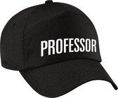 Professor verkleed pet zwart voor kinderen - professor baseball cap - carnaval verkleedaccessoire voor kostuum