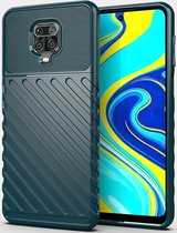 Redmi Note 9S / Note 9 Pro Hoesje Twill Thunder Texture Groen