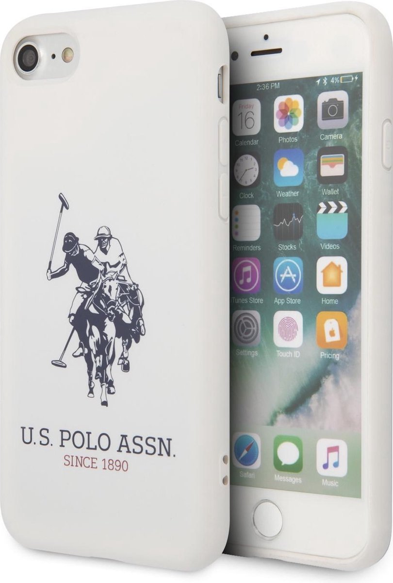 US Polo Apple iPhone SE2 (2020) & iPhone 8 Wit Backcover hoesje - Groot paard