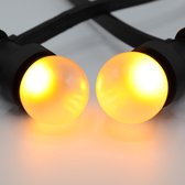 10-pack warm witte LED lampen met melkwitte kap - 2 watt, (2000K) - EXCLUSIEF prikkabel