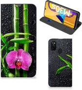 Hoesje Geschikt voor Samsung Galaxy M21 Wallet Bookcase Orchidee