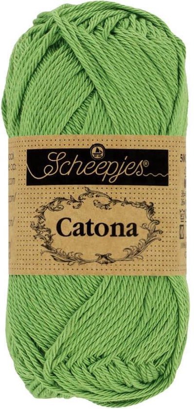 Pelote de fil Scheepjes Catona de couleur vert forêt.