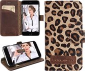Bouletta Lederen iPhone SE Hoesje - BookCase - Leopard / Luipaard