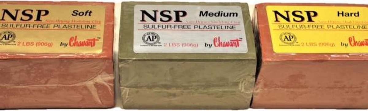 Chavant® Clay NSP Sulphur Free Plastiline - Medium Grijs-Groen 906 gram (2 lbs)