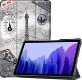 Tablet Hoes geschikt voor Samsung Galaxy Tab A7 (2020) - Book Case met TPU cover - Eiffeltoren