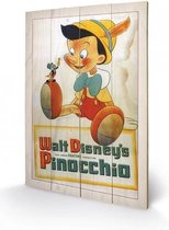 DISNEY - Printing on wood 40X59 - Pinocchio Conscience