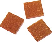 Acryl glitter mozaiek oranje 1 cm