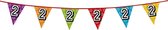 1x stuks vlaggenlijnen met glitters 2 jaar thema feestartikelen - Verjaardag versieringen - 8 meter - Plastic