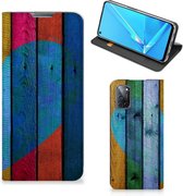 Smartphone Hoesje OPPO A52 | A72 Mobiel Bookcase Wood Heart