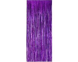 Folie deurgordijn XL paars metallic 2,4 x 1 m brandveilig - .