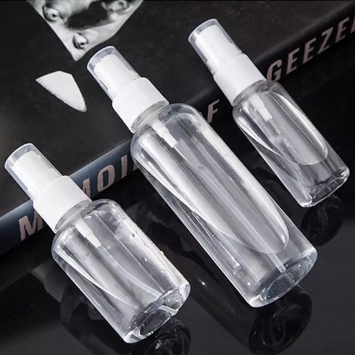 Flacon de lavage en plastique 250/500ml, diffuseur à presser, 2 pièces,  pratique, transparent, goutte blanche, laboratoire, sans Spray, accessoires  de tatouage, vente - AliExpress