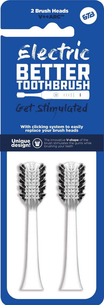 Opzetborstels Premium voor Electric Better Tootbrush - 2 stuks - wit