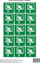 Pictogram sticker E016C Evacuatievenster - 50x50mm 15 stickers op 1 vel