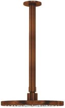 Waterevolution Qisani Flow hoofddouche 25cm met plafonddouchearm Copper / Koper