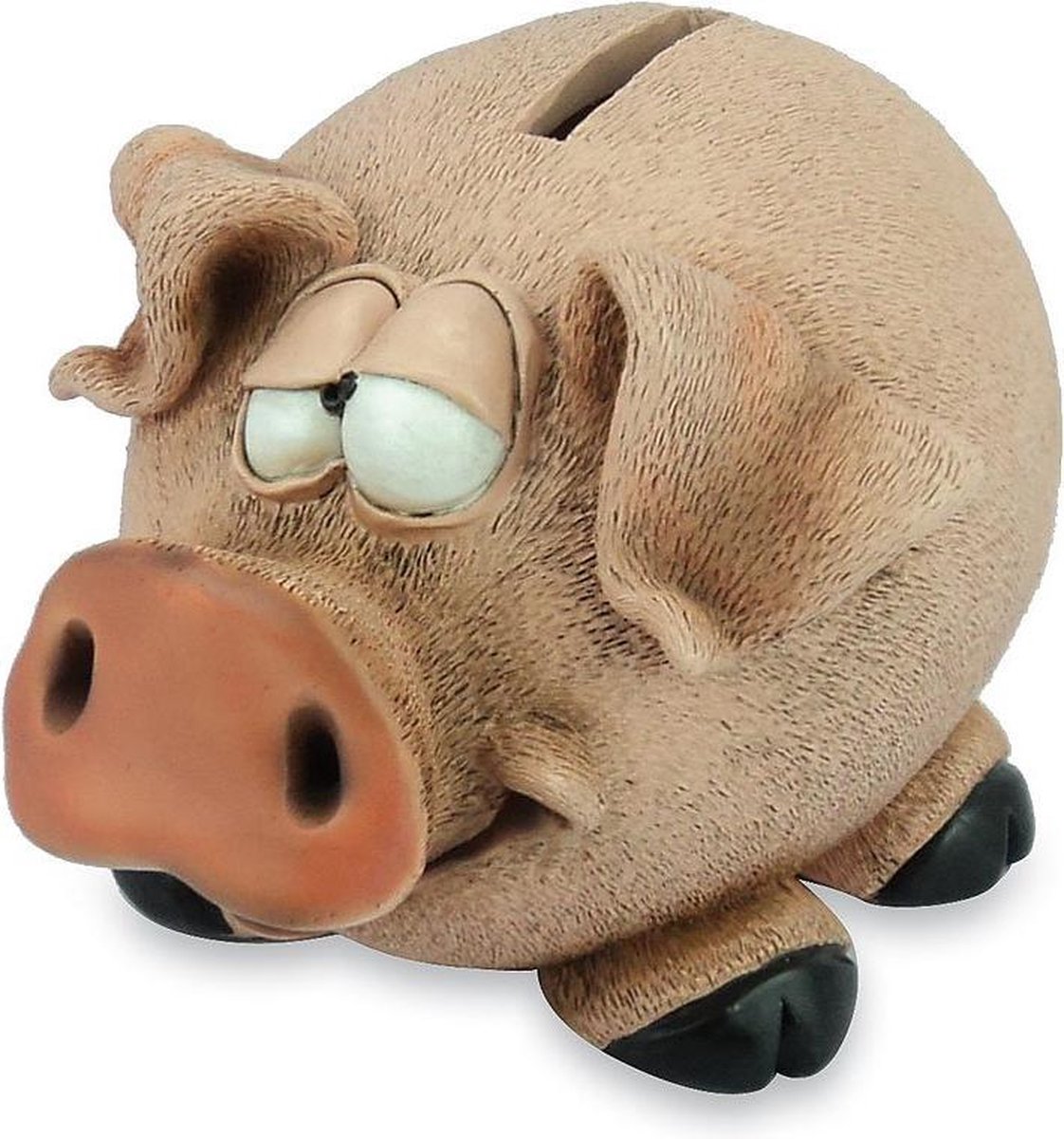 Spaarpot varken uit het boerenleven decoratie 13x15x13 cm kleur creme  herbruikbaar | bol.com