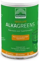 Mattisson - Absolute AlkaGreens Poeder - Rijke Basis voor Super Smoothie - Voedingssupplement Gezond Zuur-Base Evenwicht - 300 Gram