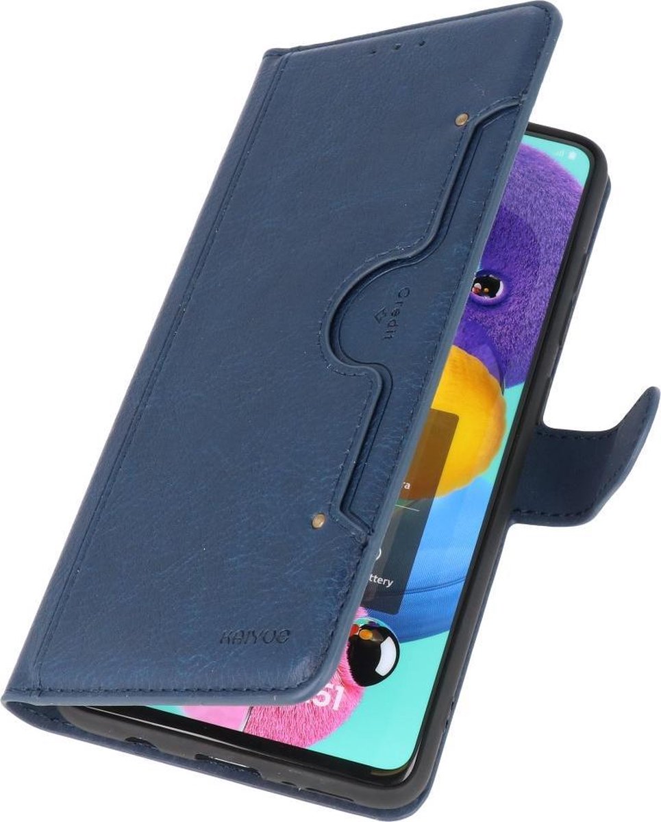 Kaarthouder Portemonnee Book Case Samsung Galaxy A71 - Navy