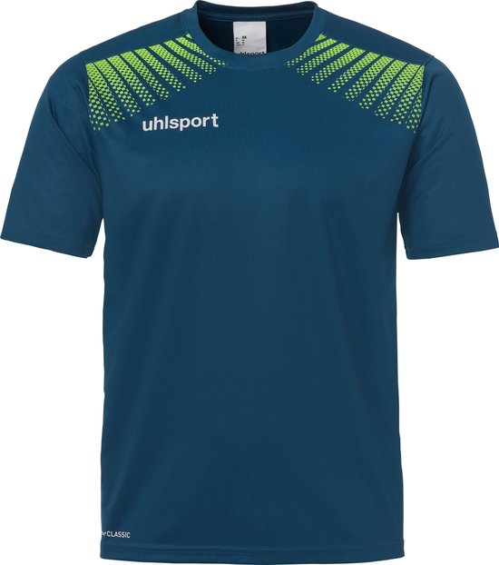 Uhlsport Goal T-Shirt - Petrol / Flashgreen | Maat: M