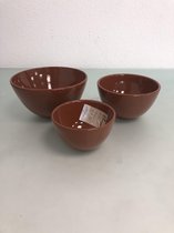 Serviesset kommetjes bruin (set van 3)