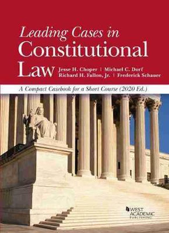 Leading Cases in Constitutional Law 9781647080808 Jesse H. Choper Boeken