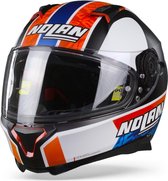 Nolan N87 Gemini 95 Rins Flat Black White Orange Blue Integraalhelm - Motorhelm - Maat XL