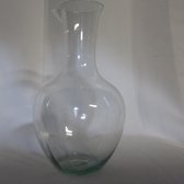 Vaas - karaf - kan - glas - helder glas - waterkan - H27 x Ø 15 cm