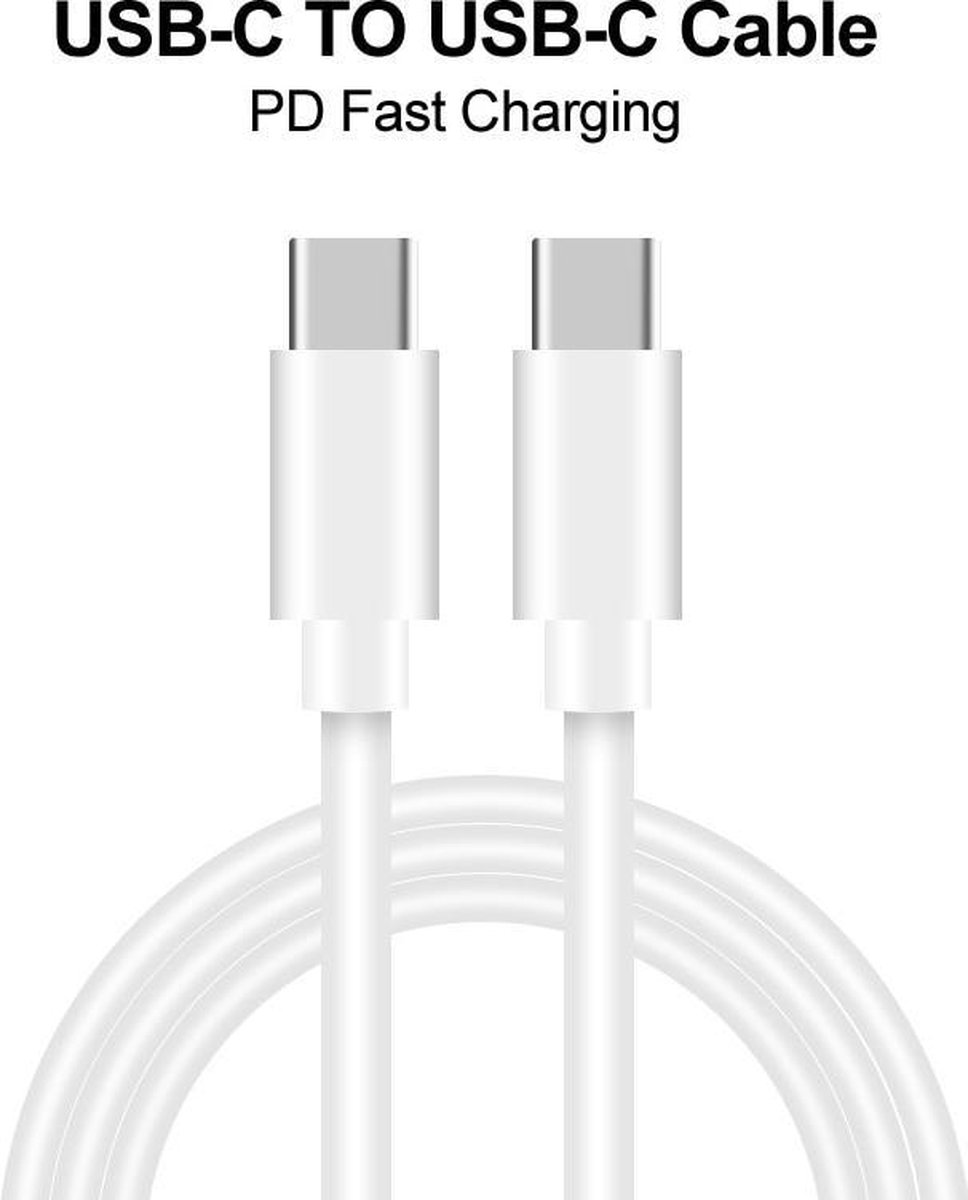 USB-C naar USB C – 1 meter - Quick Charge Ondersteunt snel laden voor