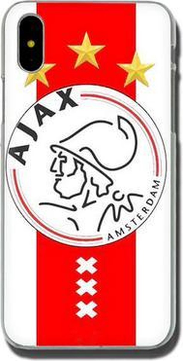 inkomen krater vuist Ajax Telefoonhoesje met logo, clubkleuren en Amsterdamse kruizen - voor Iphone  7 & 8 | bol.com