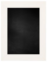 Zwart Schoolbord met Houten Lijst - Wit Ingewassen - 57 x 77 cm - Lijstbreedte: 39 mm - Breed