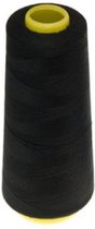 Lockgaren - Zwart - Klos van 1800m - Dikte 40/2 - 100% Polyester - Extra Sterk