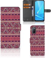 Coque OPPO A72 | OPPO A52 Portefeuille Livre Aztec Violet