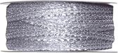 1x Hobby/decoratie metallic zilveren sierlinten 3 mm x 25 meter - Kerst - Cadeaulinten draden/touwen - Verpakkingsmateriaal