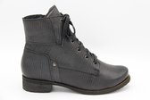 Verhulst- veter bootie zwart metallic geprint- K- maat 42