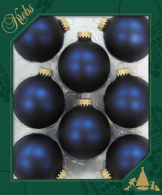 Nacht Blauwe Kerstballen 7 cm - doosje van 8 | bol.com