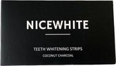 NICEWHITE | Tandenbleek Strips 28 stuks | Teeth Whitening Strips | Coconut Charcoal | Peroxidevrij (0%) | 100% natuurlijk | Tanden bleken | Wittere tanden