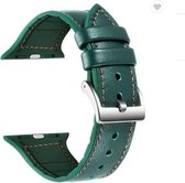 Bracelet montre connectée Apple Watch Series 1, 2, 3, 4, 5, 6 et SE en cuir vert foncé 44 mm| Fungus