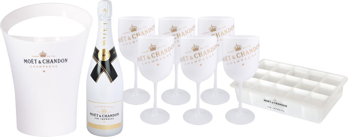 acrílico, color blanco 6 x Moët & Chandon Ice Impérial Copas de champán 