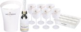Moët & Chandon Ice Imperial Ice Bucket inclusief 6 Glazen - Luxe Wijnkoeler / IJsemmer en Champagneglas 6x