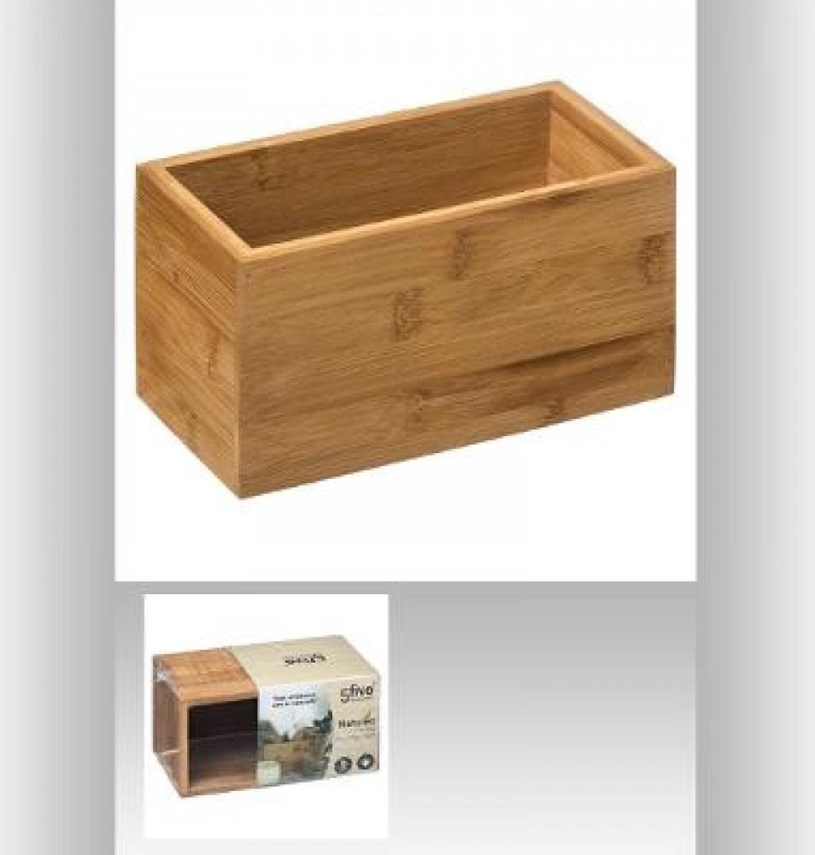 5Five Sieraden / make-up houder - box - 18 x 9 x 9,5 cm - bamboe hout - Organizer bakje - badkamer — cadeau in Wonen & Interieur - foto 5