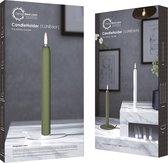 Lunedot unieke kaarsenstandaard inclusief 3 kaarsen – kaarsenhouder – kaarsen kandelaar - groen