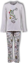 Woody pyjama meisjes – gebroken wit – krokodil – 192-1-CPE-Z/106 – maat 116