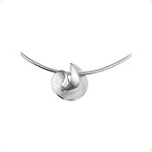 YO&NO - Ketting - Zilver - Omega - Hanger - Fantasie - 19/20mm - 1.5mm - 45cm -  Sieraden Vrouw - Zilver Gerhodineerd -  Zilver 925